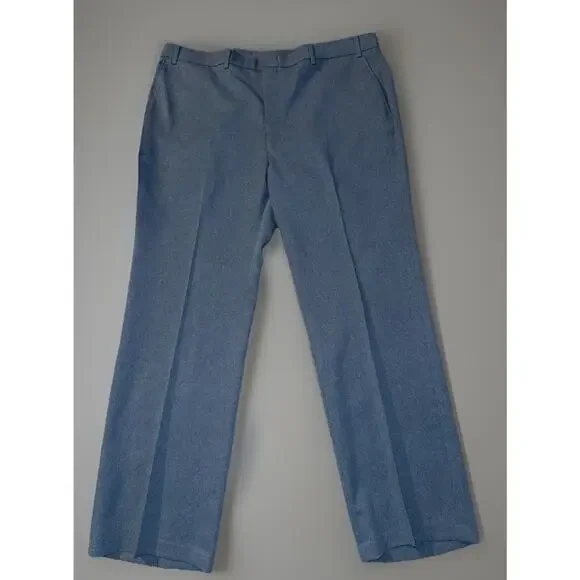 Levis Action Slacks Menswear Pants Vintage 70s 80s Sta Prest Trousers 42x31 Blue - Picture 4 of 4